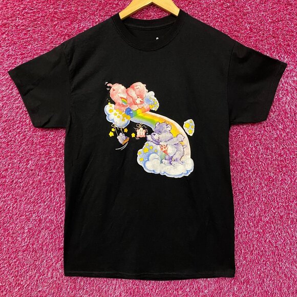 Care Bears Cheer Bear & Share Bear Rainbow & Stars T-Shirt Small - Picture 1 of 4